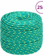 vidaXL Lodné lano zelené 6 mm 25 m polypropylén