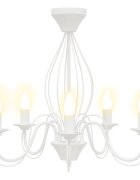 vidaXL Luster E14 Kov Biela Ø 52 x 47 cm