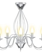 vidaXL Luster E14 Kov Chróm Ø 52 x 47 cm