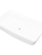 vidaXL Luxusné keramické umývadlo obdĺžnikový tvar biele 71 x 39 cm