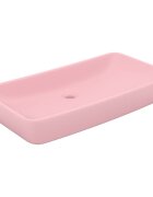 vidaXL Luxusné umývadlo obdĺžnik matné ružové 71x38 cm keramika