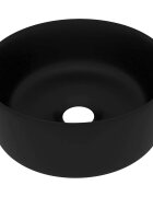 vidaXL Luxusné umývadlo okrúhle matné čierne 40x15 cm keramika