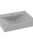 vidaXL Luxusné umývadlo otvor na batériu matné svetlosivé 60x46 cm