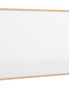 vidaXL Magnetická biela tabuľa s rámom z masívneho borovicového dreva 80x55 cm