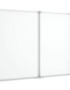 vidaXL Magnetická biela tabuľa skladacia 120x100x17 cm hliník