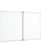 vidaXL Magnetická biela tabuľa skladacia 120x60x17 cm hliník
