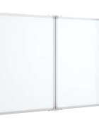 vidaXL Magnetická biela tabuľa skladacia 120x80x17 cm hliník