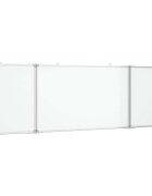 vidaXL Magnetická biela tabuľa skladacia 160x50x17 cm hliník