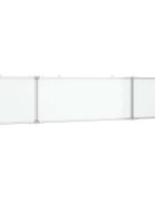 vidaXL Magnetická biela tabuľa skladacia 200x40x17 cm hliník