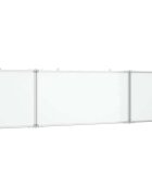 vidaXL Magnetická biela tabuľa skladacia 200x50x17 cm hliník