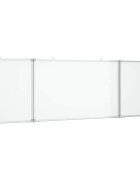 vidaXL Magnetická biela tabuľa skladacia 200x60x17 cm hliník