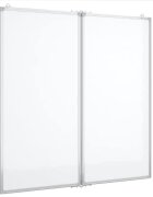 vidaXL Magnetická biela tabuľa skladacia 80x80x17 cm hliník