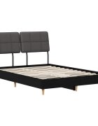 vidaXL Manželská posteľ s čelom Čierny dub a tmavosivá 150 x 200 cm