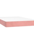 vidaXL Matrac s taštičkovými pružinami stredná tvrdosť ružový 120x220x20 cm zamat