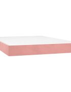 vidaXL Matrac s taštičkovými pružinami stredná tvrdosť ružový 140x190x20 cm zamat