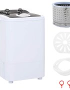 vidaXL Mini práčka s jednou nádobou 46 kg Čierna a biela