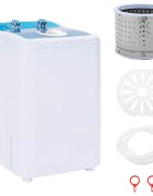 vidaXL Mini práčka s jednou nádobou 46 kg Modrá a biela