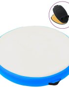 vidaXL Nafukovací gymnastický matrac s pumpou 100x100x15 cm PVC modrý