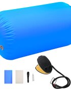 vidaXL Nafukovací gymnastický valec s pumpou 100x60 cm PVC modrý