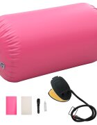 vidaXL Nafukovací gymnastický valec s pumpou 100x60 cm PVC ružový