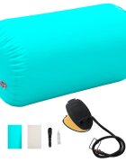 vidaXL Nafukovací gymnastický valec s pumpou 100x60 cm PVC zelený