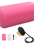 vidaXL Nafukovací gymnastický valec s pumpou 120x75 cm PVC ružový