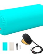 vidaXL Nafukovací gymnastický valec s pumpou 120x75 cm PVC zelený
