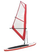 vidaXL Nafukovací Stand up paddleboard s plachtou červeno biely