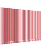 vidaXL Náhradná látka na markízu červeno-biela 600x300 cm polyester