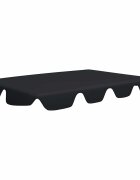 vidaXL Náhradná strieška na hojdačku čierna 150/130x105/70 cm