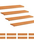 vidaXL Nášľapy na schody 12 ks 110 x 30 x 2 cm Svetlohnedá