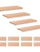 vidaXL Nášľapy na schody 12 ks 80 x 30 x 2 cm Prírodná