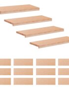 vidaXL Nášľapy na schody 16 ks 70 x 25 x 2 cm Prírodná