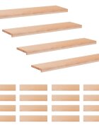 vidaXL Nášľapy na schody 20 ks 110 x 25 x 2 cm Prírodná