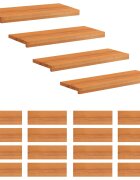 vidaXL Nášľapy na schody 20 ks 70 x 30 x 2 cm Svetlohnedá