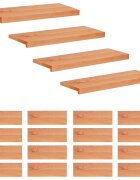 vidaXL Nášľapy na schody 20 ks 80 x 25 x 2 cm Lak Masívne bukové drevo