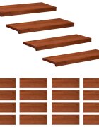 vidaXL Nášľapy na schody 20 ks 80 x 30 x 2 cm Hnedá