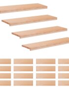 vidaXL Nášľapy na schody 20 ks 90 x 30 x 2 cm Prírodná