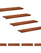vidaXL Nášľapy na schody 8 ks 110 x 25 x 2 cm Hnedá