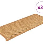 vidaXL Nášľapy na schody vzhľad sisalu 30 ks 65x21x4 cm sisal