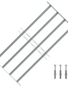 vidaXL Nastaviteľná bezpečnostná okenná mreža so 4 priečkami 700-1050 mm