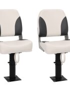 vidaXL Nastaviteľné podstavce na sedadlo do člna 2ks otočné o 360°