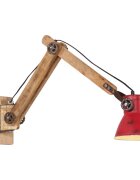 vidaXL Nástenná lampa 25 W šmuhovaná červená 96x15x20 cm E27