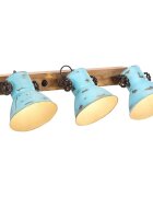 vidaXL Nástenná lampa 25 W šmuhovaná modrá 65x25 cm E27