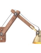 vidaXL Nástenná lampa industriálny štýl mosadzná okrúhla E27