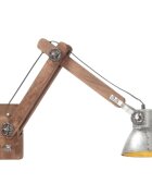 vidaXL Nástenná lampa industriálny štýl strieborná okrúhla E27