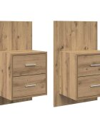 vidaXL Nástenná nočná skrinka 2 ks Remeselný dub 485 x 325 x 80 cm