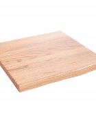 vidaXL Nástenná polica svetlohnedá 40x40x2 cm ošetrený dubový masív