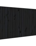 vidaXL Nástenné čelo postele čierne 1275x3x60 cm masívna borovica