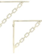 vidaXL Nástenné police 2 ks Antická biela 14.5 x 14.5 x 3 cm Oceľ